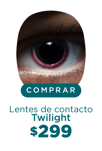 Imagen del ojo de una persona que lleva puesto un lente de contacto de color en tono negro con un borde violeta 