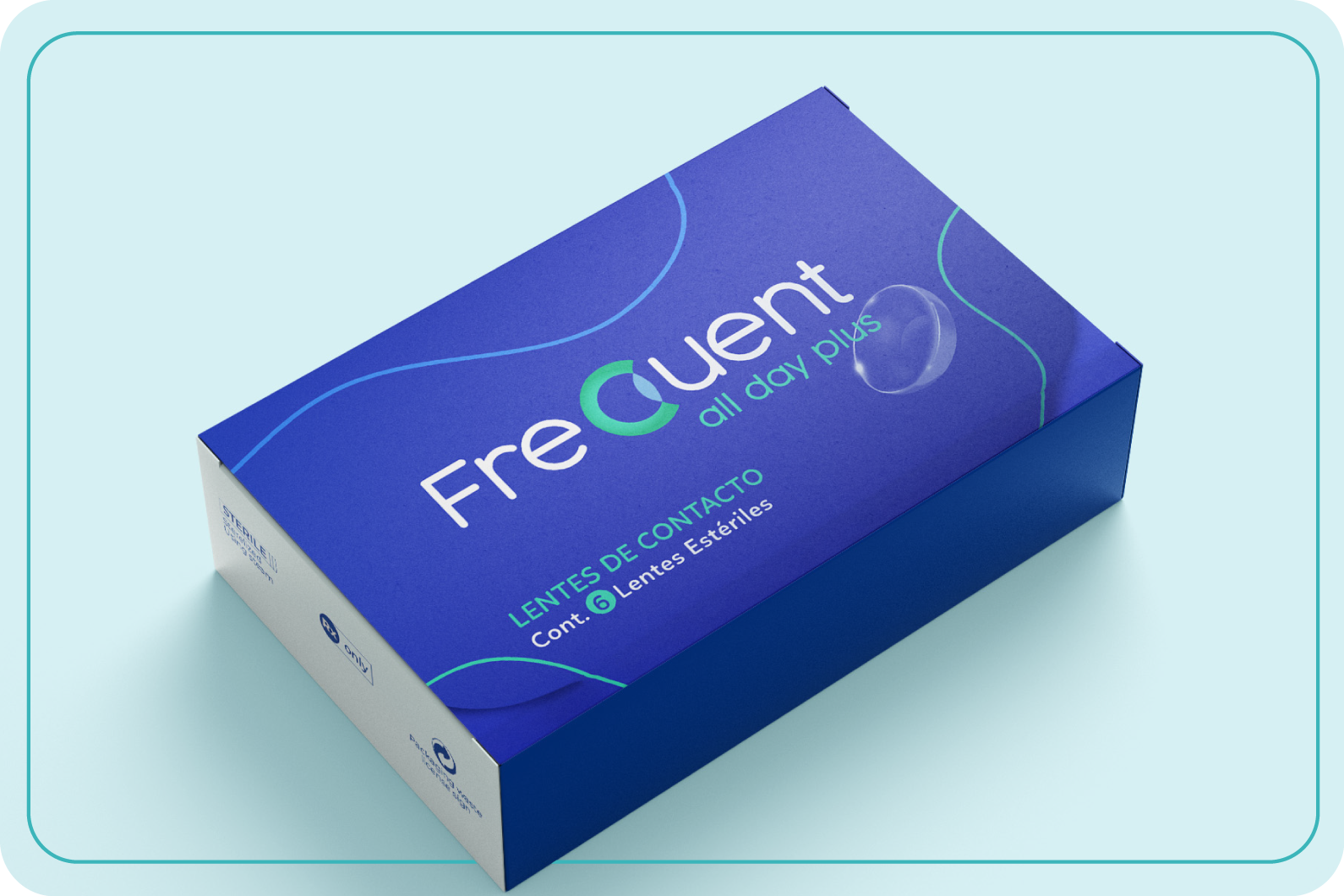Caja de producto lentes de contacto marca frecuent